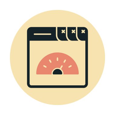 Sayfa hız simgesi, vektör illüstrasyonu