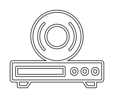 CD çalar simge vektör çizim