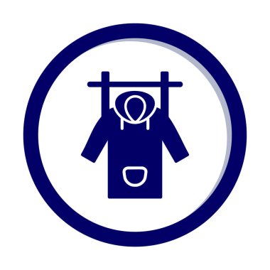 Islak Ceket Ağı simgesi, vektör illüstrasyonu