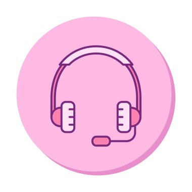 kulaklıklar düz simge, vektör illüstrasyonu