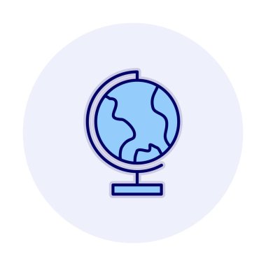 dünya ikonu vektör illüstrasyon tasarımı