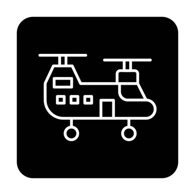 Askeri Heliciopter vektör ikonu. biçim düzdür  