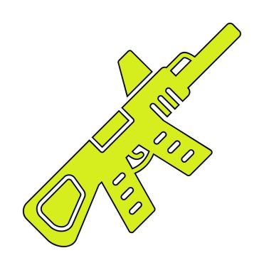 Makine Tüfeği vektör illüstrasyonu