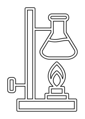 Basit Kimyasal Deney simgesi, vektör çizimi