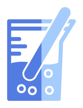 Beaker modern simgesinin vektör illüstrasyonu                          