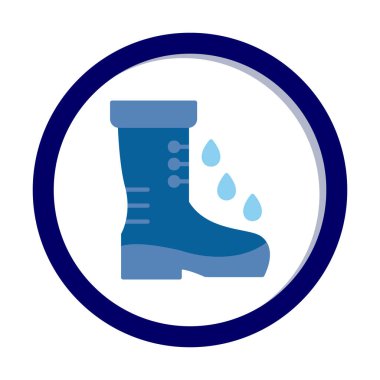 Basit Rainboot simgesi, vektör illüstrasyonu