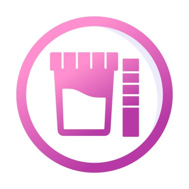 İdrar Test Ağı simgesi, vektör illüstrasyonu