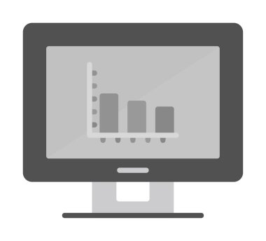 Basit Analitik simge, vektör illüstrasyonu