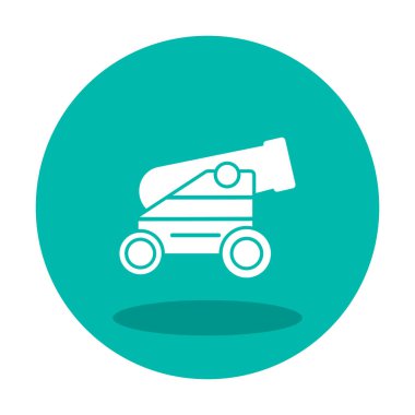 Basit Topçu simgesi, vektör illüstrasyonu