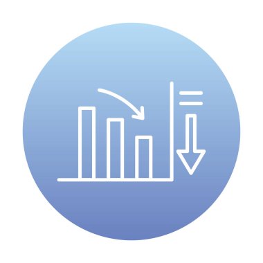 Basit grafik simgesi, vektör illüstrasyonunu azalt