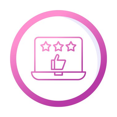 Geri besleme vektörü glifin düz simgesi. İyi İnceleme konsepti                    