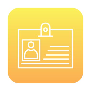 ID kart simgesi vektör illüstrasyonu