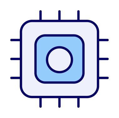 vector illustration of Processor modern icon