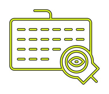 Tuş kaydedici ağ simgesi, vektör illüstrasyonu 