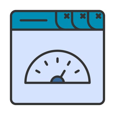 Sayfa hız simgesi, vektör illüstrasyonu