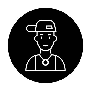 Rapçi. Web simgesi basit illüstrasyon