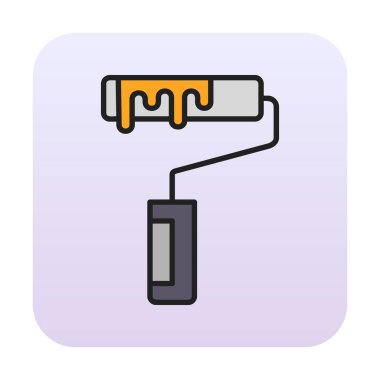 Modern Paint Roller simgesinin vektör çizimi              
