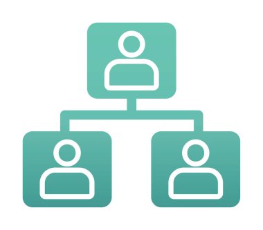 Basit ağ simgesi, vektör illüstrasyonu