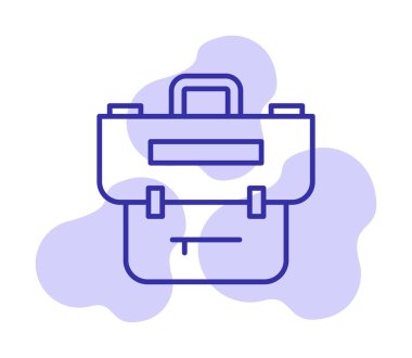 Portföy düz vektör simgesi