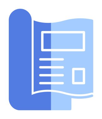 dergi simgesi, vektör illüstrasyonu basit tasarım