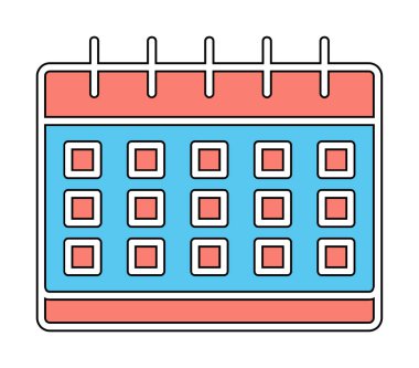 Takvim web simge vektör çizim