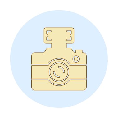 fotoğraf makinesi simgesi, vektör illüstrasyonu