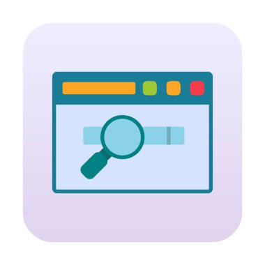 Web tarayıcı simgesi, vektör illüstrasyonu basit tasarım