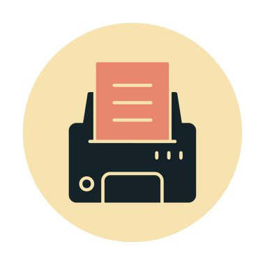 Yazıcı simgesi vektör illüstrasyonu