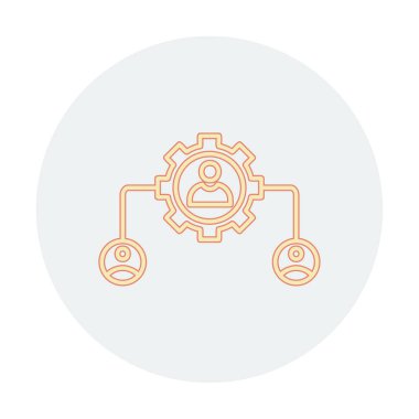 Modern basit düz yönetim simgesi vektörü 