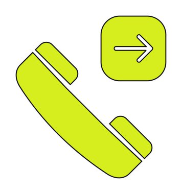 Giden telefon simgesi izole vektör çizimi tasarımı