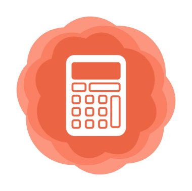 Beyaz arkaplanda hesap makinesi simgesi vektör çizimi 