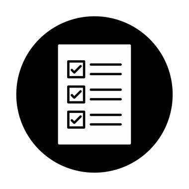 Kontrol Listesi web simgesi, vektör illüstrasyonu 