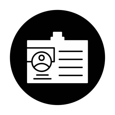 ID kart simgesi vektör illüstrasyonu