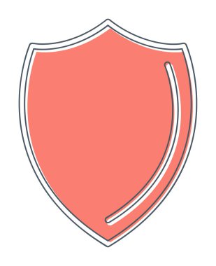 Kalkan düz kutsal kişilerin resmi. Vektör çizim