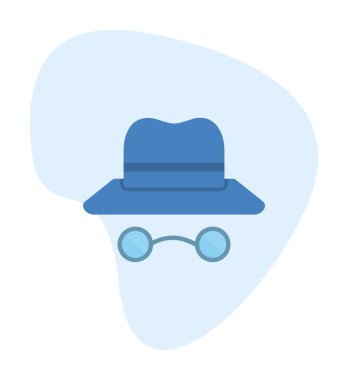 Basit Incognito simgesi, vektör illüstrasyonu