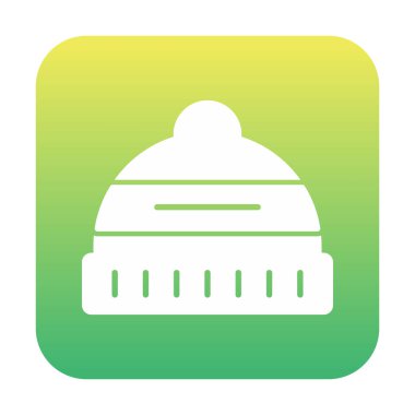 Kış Şapkası simgesinin vektör illüstrasyonu