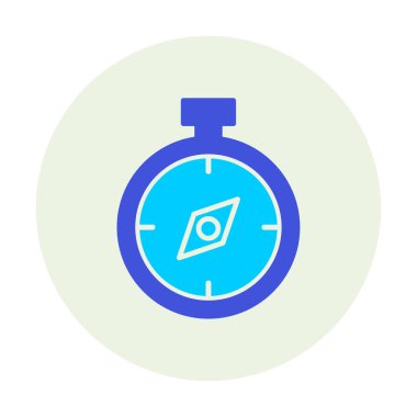  düz pusula ikon vektör illüstrasyon tasarımı