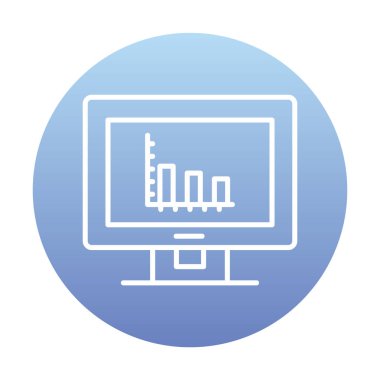 Basit Analitik simge, vektör illüstrasyonu