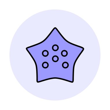 denizyıldızı düz ikon vektör çizimi 