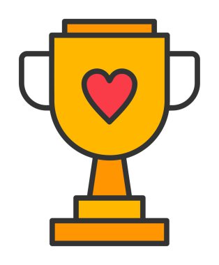 Kupalı kupa. Web simgesi basit illüstrasyon