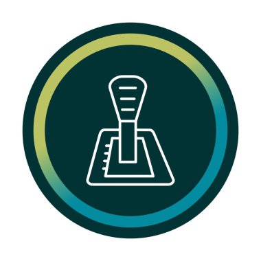 Araba vites kutusu web simgesi, vektör illüstrasyonu