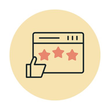 Basit Düz İnceleme simgesi vektör çizimi