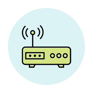 Modem düz ikon vektör çizimi