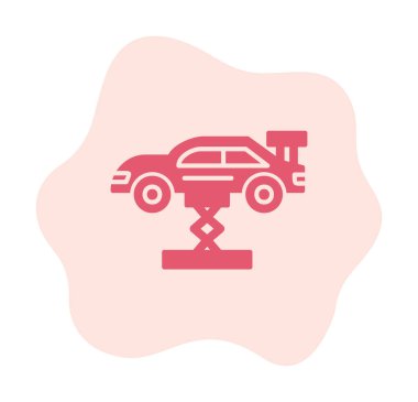 Araba Kaldırma simgesi, vektör illüstrasyonu 