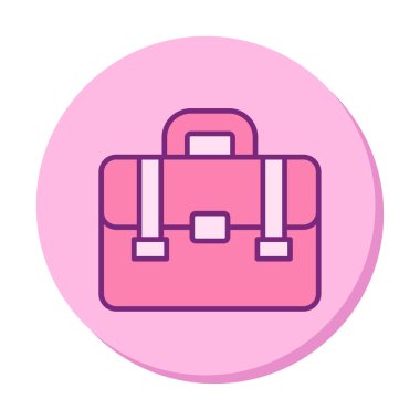 Portföy düz vektör simgesi