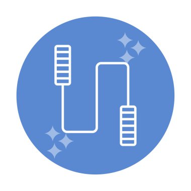 İp sporu ikonunu atlıyorum. Vektör illüstrasyonu 