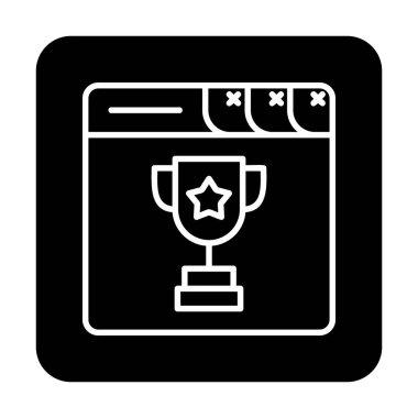 kupa ikonu vektör illüstrasyon tasarımı