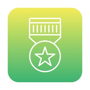 Moda düz renkli madalya ikonu. ödül rozeti