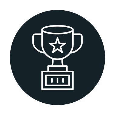 Basit kupa çizgisi vektör illüstrasyonu