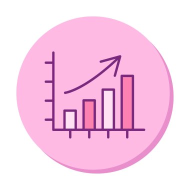 büyüyen grafik, bar grafiği vektör çizimi